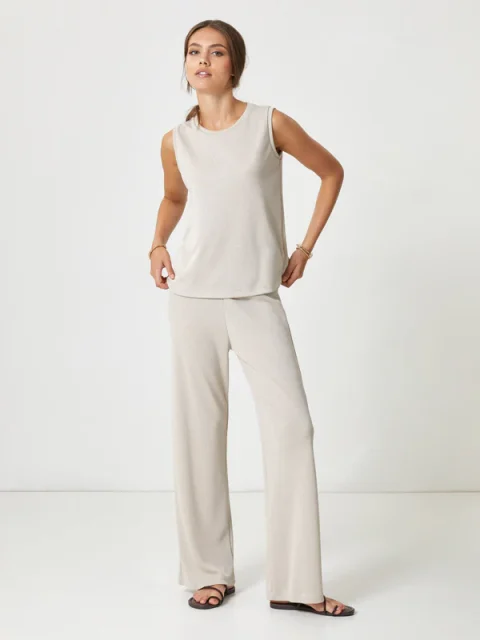 Jadea Pantalone Donna Morbido in Viscosa 4941 - Beige