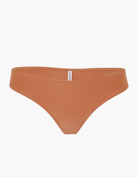 Slip alto Brasiliano Plain Lurex, rame