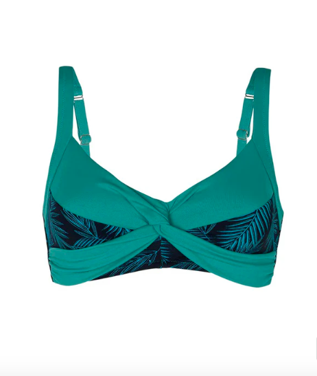 Top Bikini Donna Lovable Shaping Foulard Verde Smeraldo e Blu