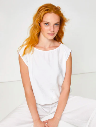 Body Donna Jadea in Pizzo Floreale e Tulle Trasparente colore bianco