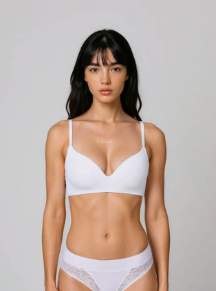 Reggiseno Jadea Abbraccio in Microfibra Senza Ferretto colore bianco