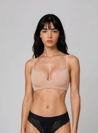 Reggiseno Jadea Abbraccio in Microfibra Senza Ferretto colore cipria