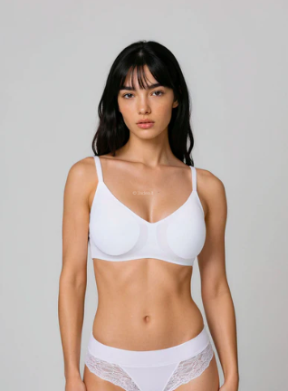 Reggiseno Jadea Nuvola in Microfibra Senza Ferretto colore bianco